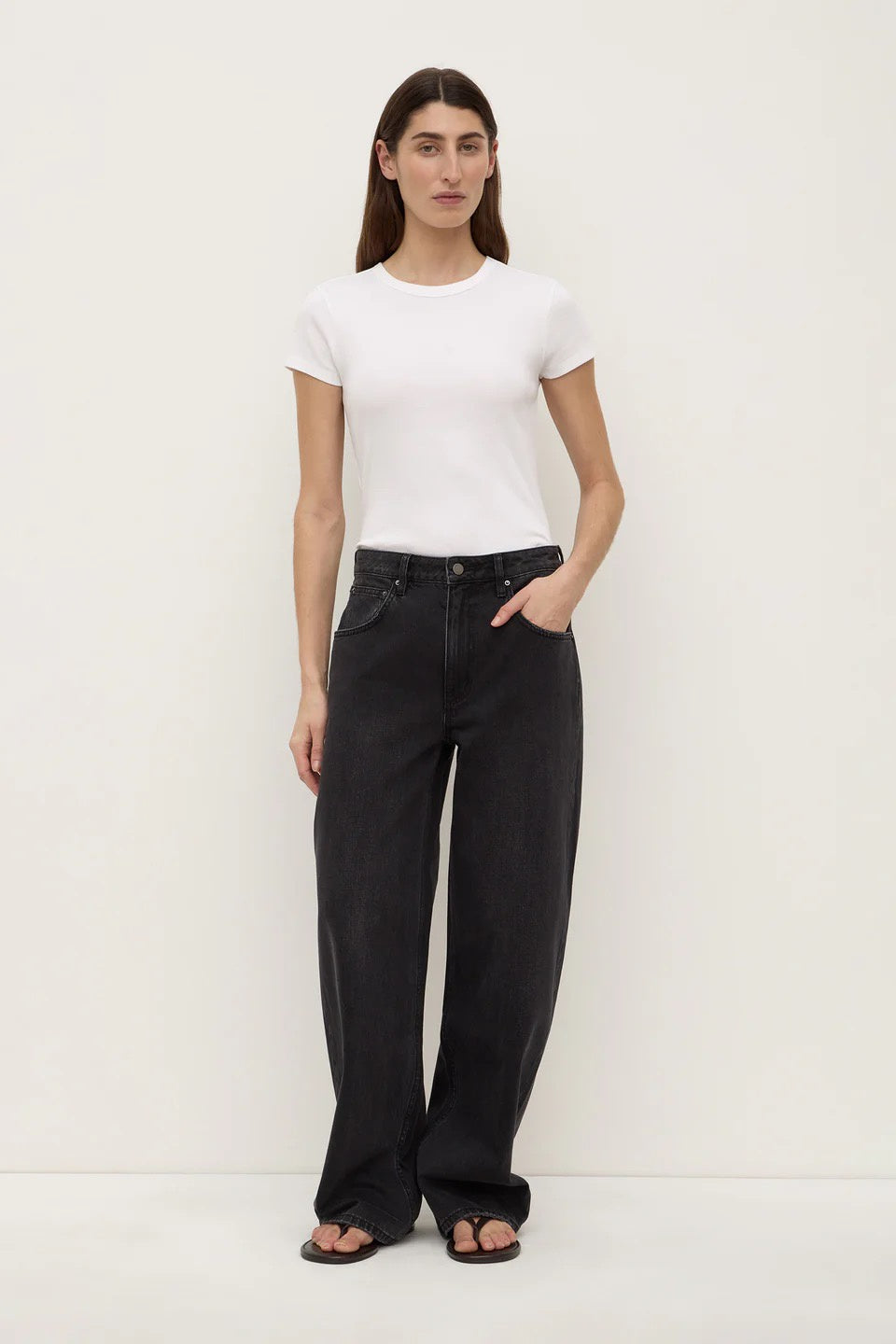 Assembly Low Curve Mid Rise Jean Faded Black