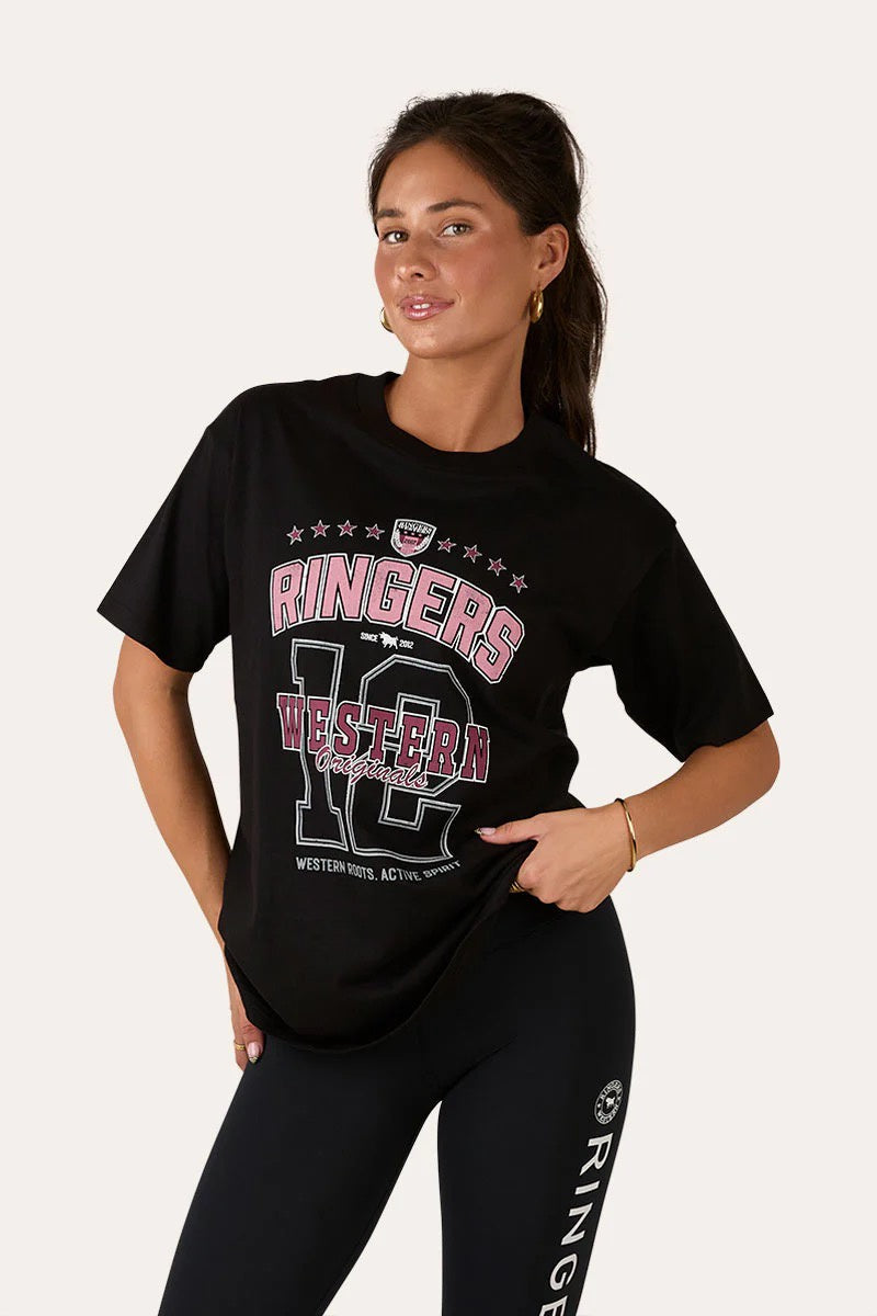 Ringers Western Division Womens Oversized Sport T-Shirt - Black