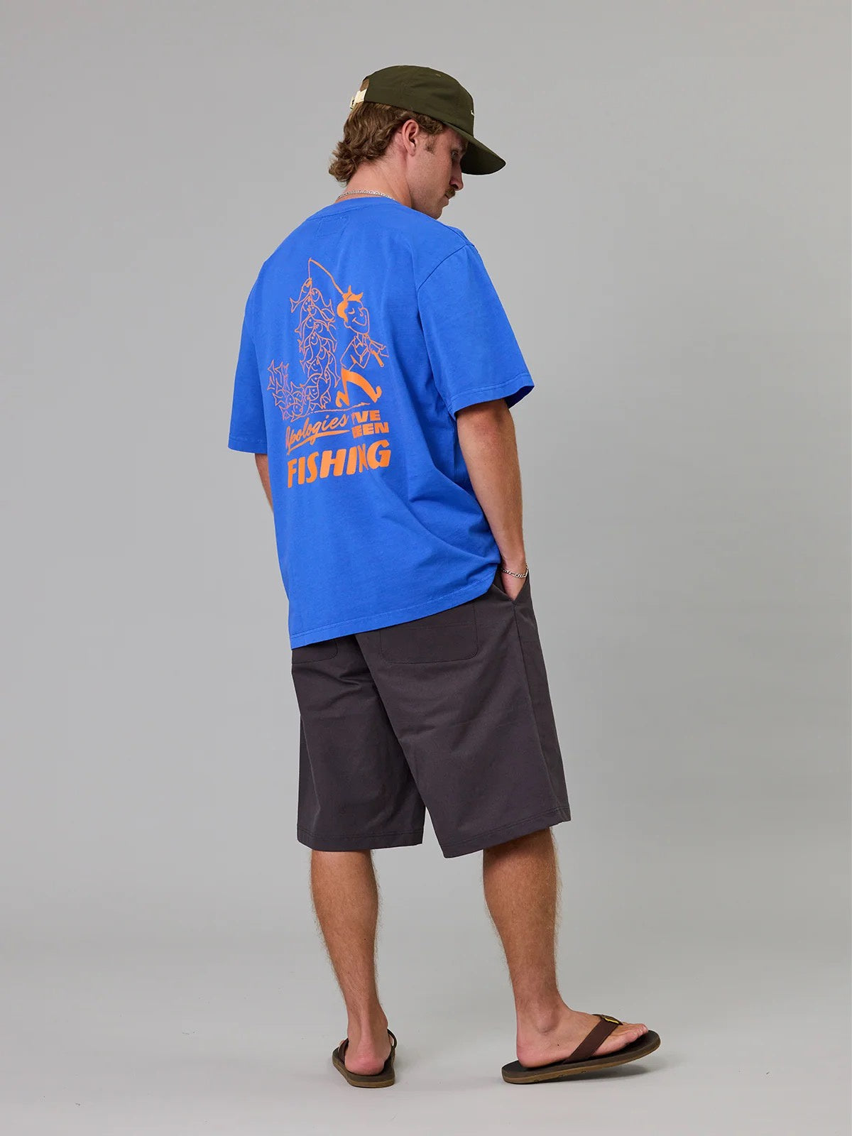Just Another Fisherman Apologies Heavy Shore Tee Cobalt