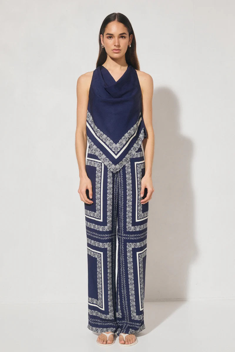 Mon Renn Serafina Top Navy Cream