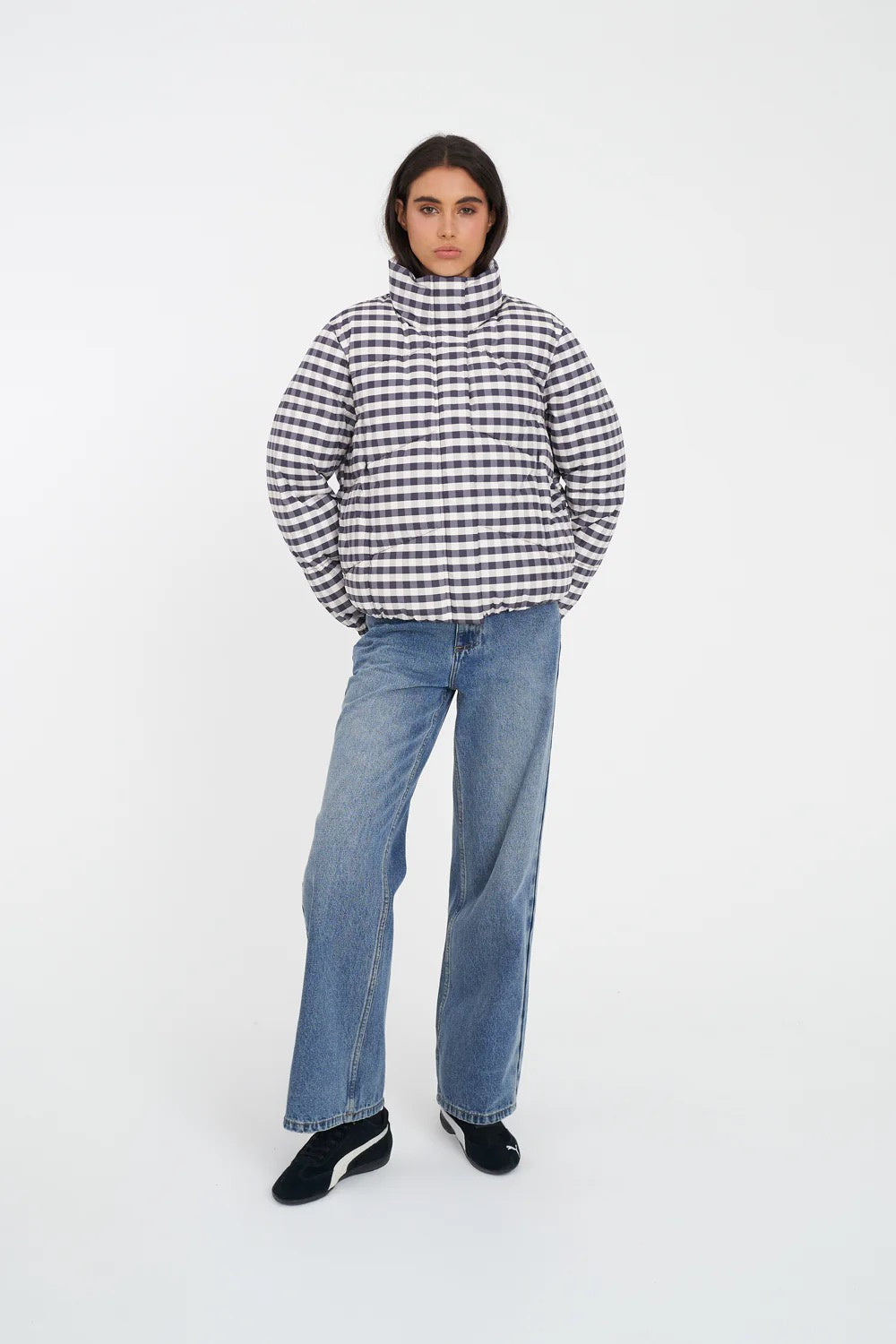 Huffer Demi Puffer Jacket Gingham