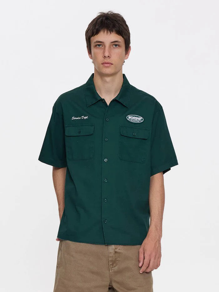 Worship Department Short Sleeve Workshirt Hunter Green