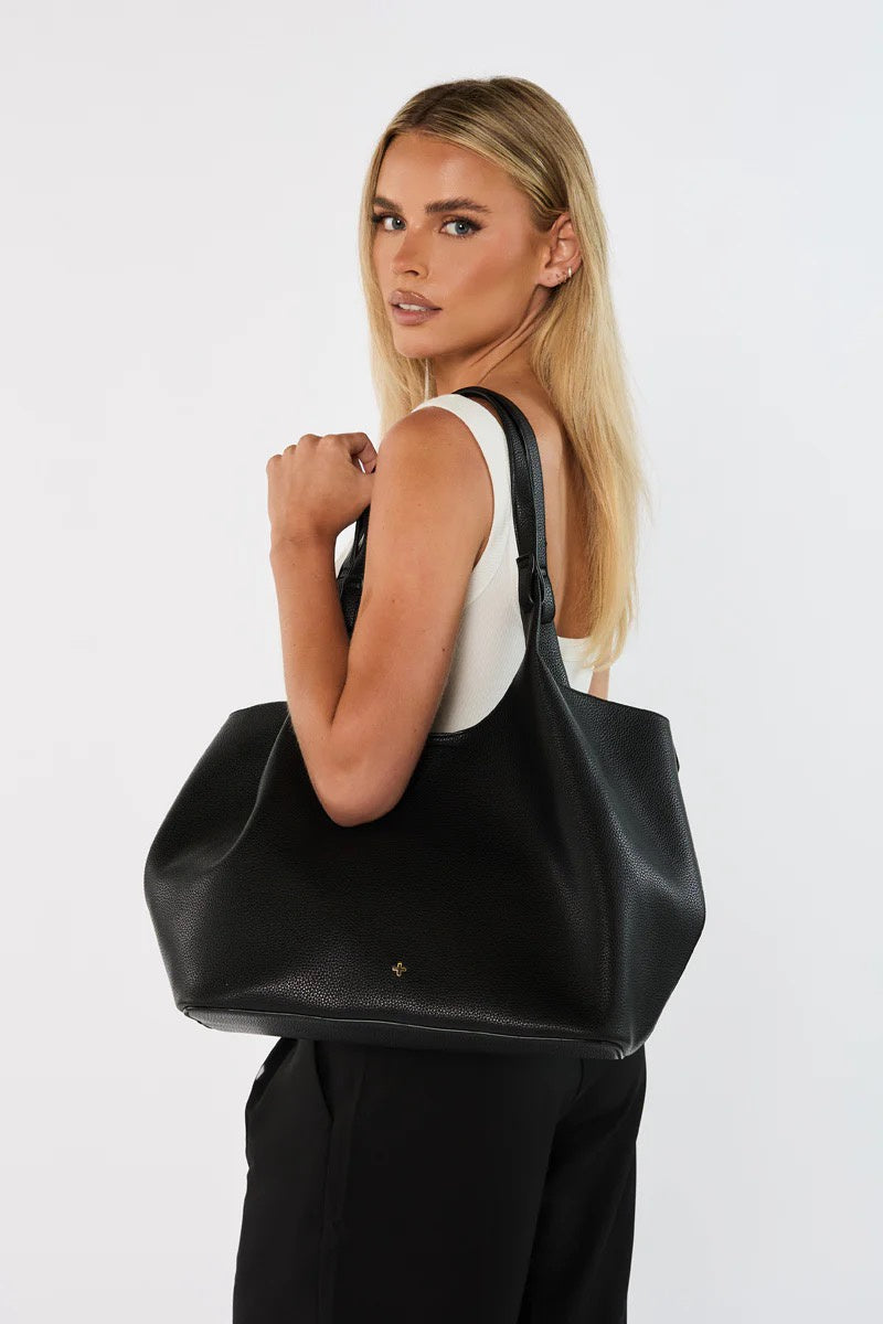 Peta + Jain Mercy Tote Bag Black Pebble/Gold