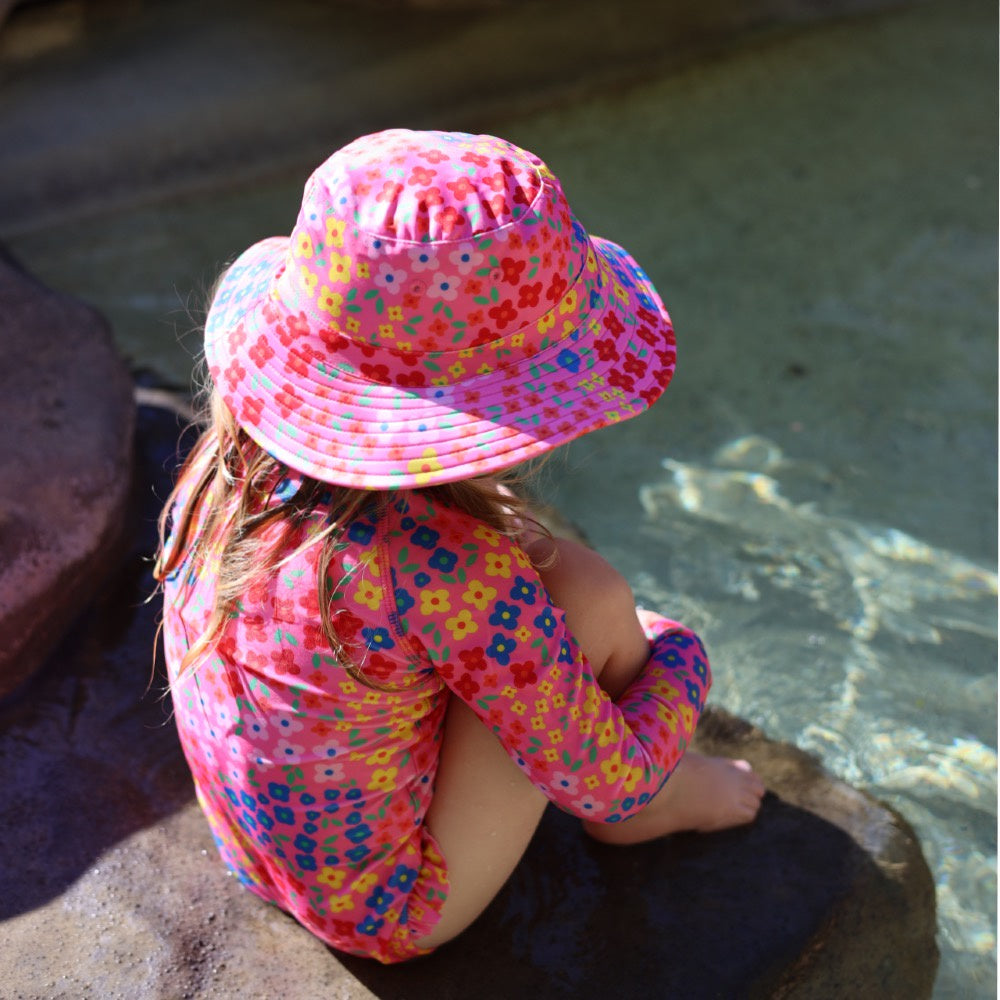 Nestling Swim Bucket Hat - Floral