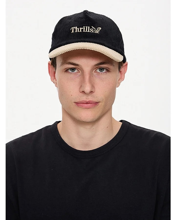 Thrills Workwear 5 Panel Cap Black/Green Sheen