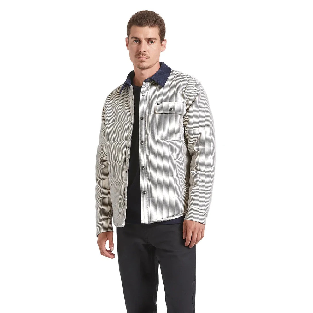 Brixton Cass Jacket Whitecap/ Mood Indigo Hickory