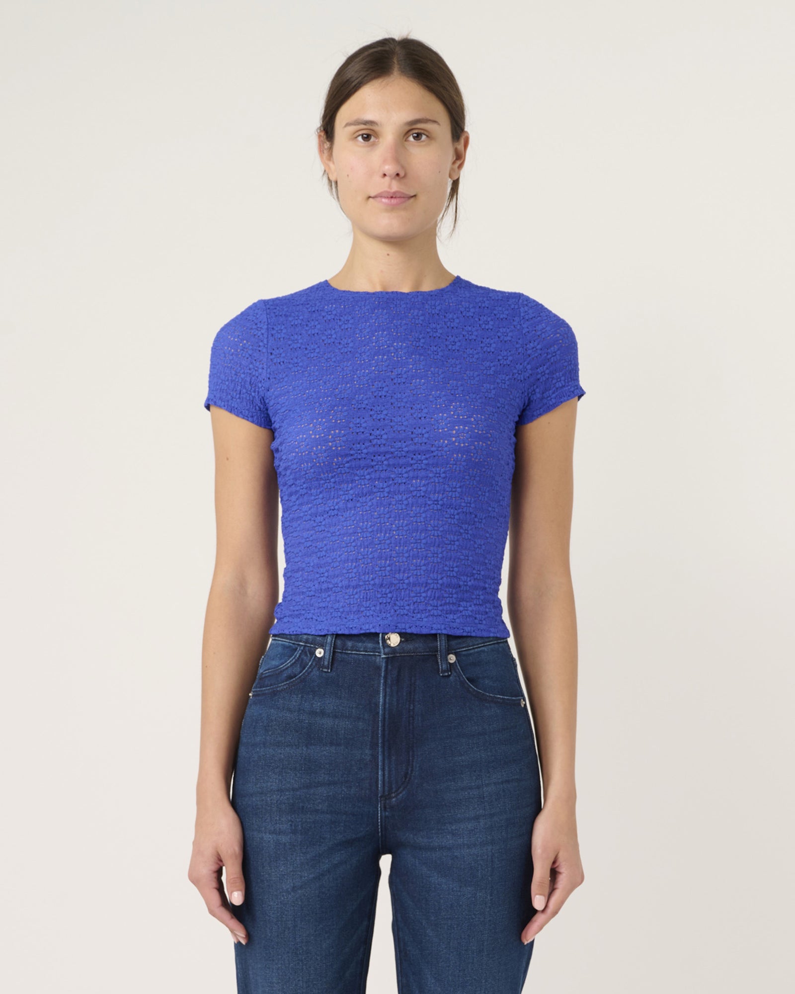 Rollas Daisy Lace Tee Ultramarine