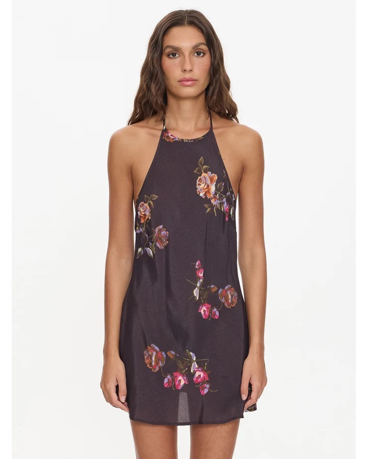 Thrills Natural Spirit Bias Halter Mini Dress