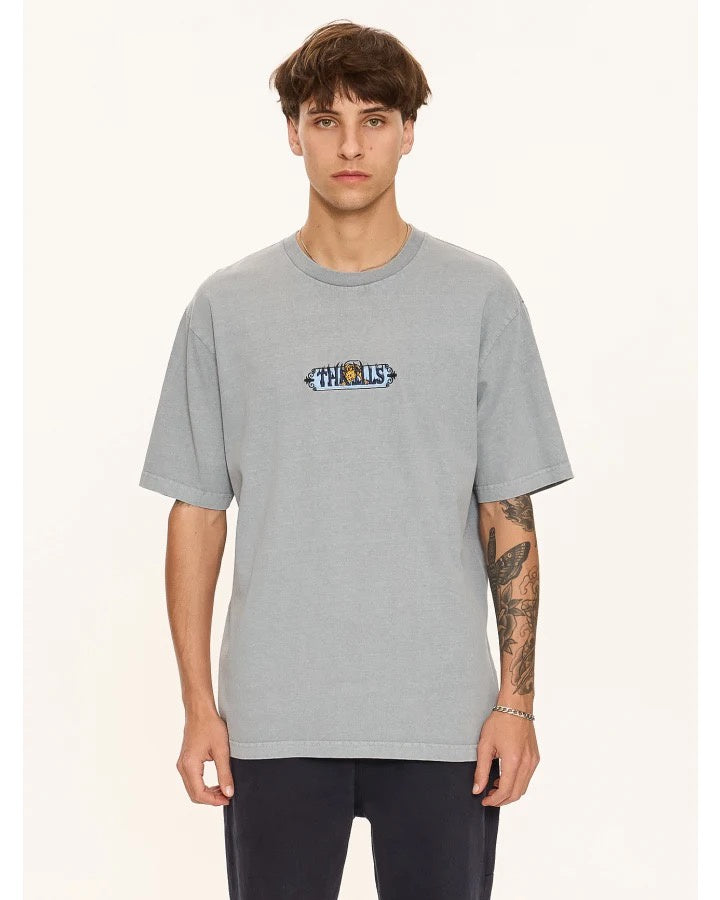 Thrills Eyes In The Grass Oversize Fit Tee Blue Graphite