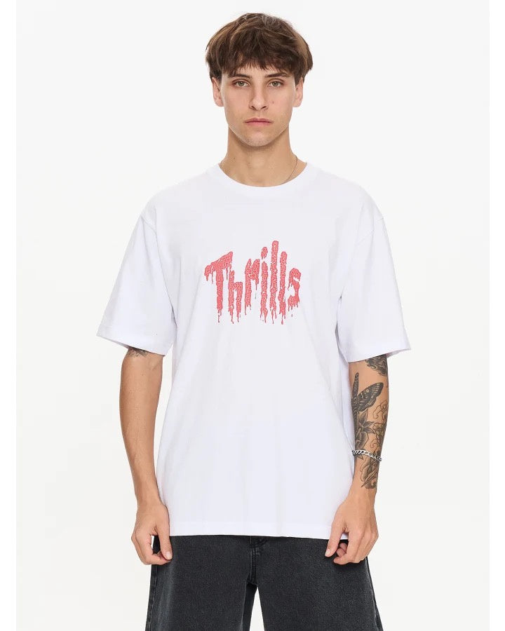 Thrills Once Bitten Twice Shy Oversize Fit Tee White