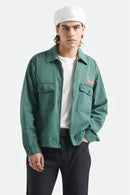 Brixton Trademark Light Weight Garage Jacket Washed Primal Green