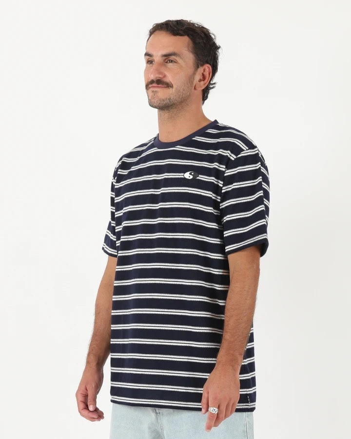 T&C Jive Stripe Tee Navy