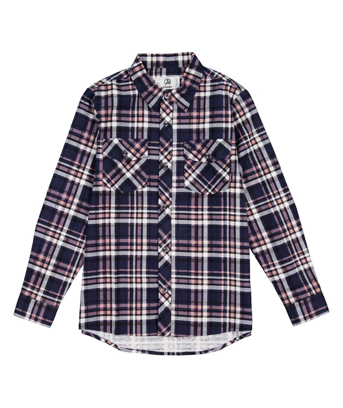 Swanndri Kids Egmont Full Placket Pink Salt