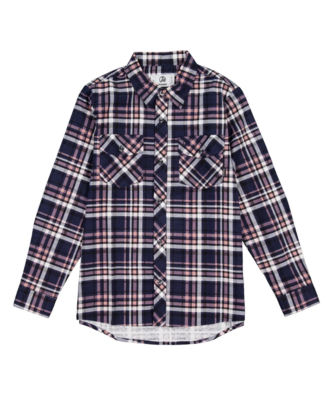 Swanndri Kids Egmont Full Placket Pink Salt