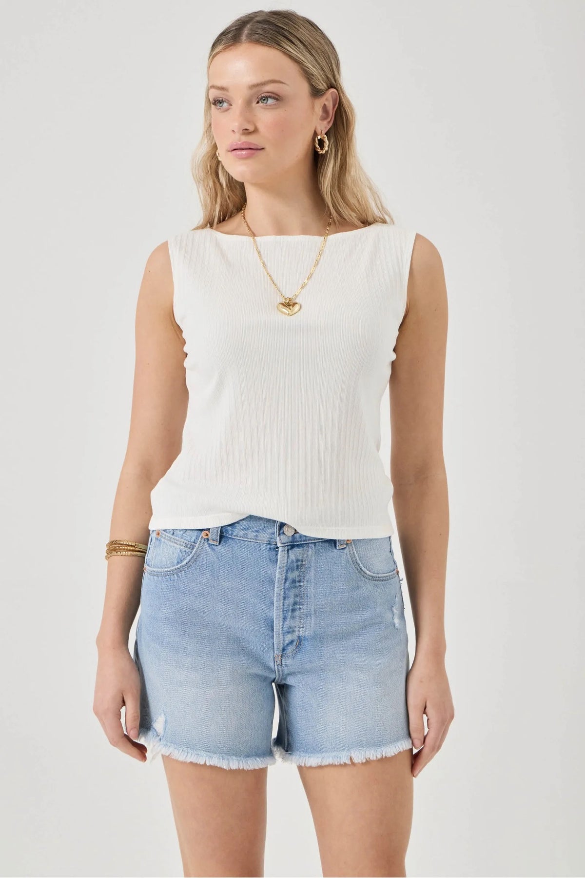 Rollas Shell Tank Rib White