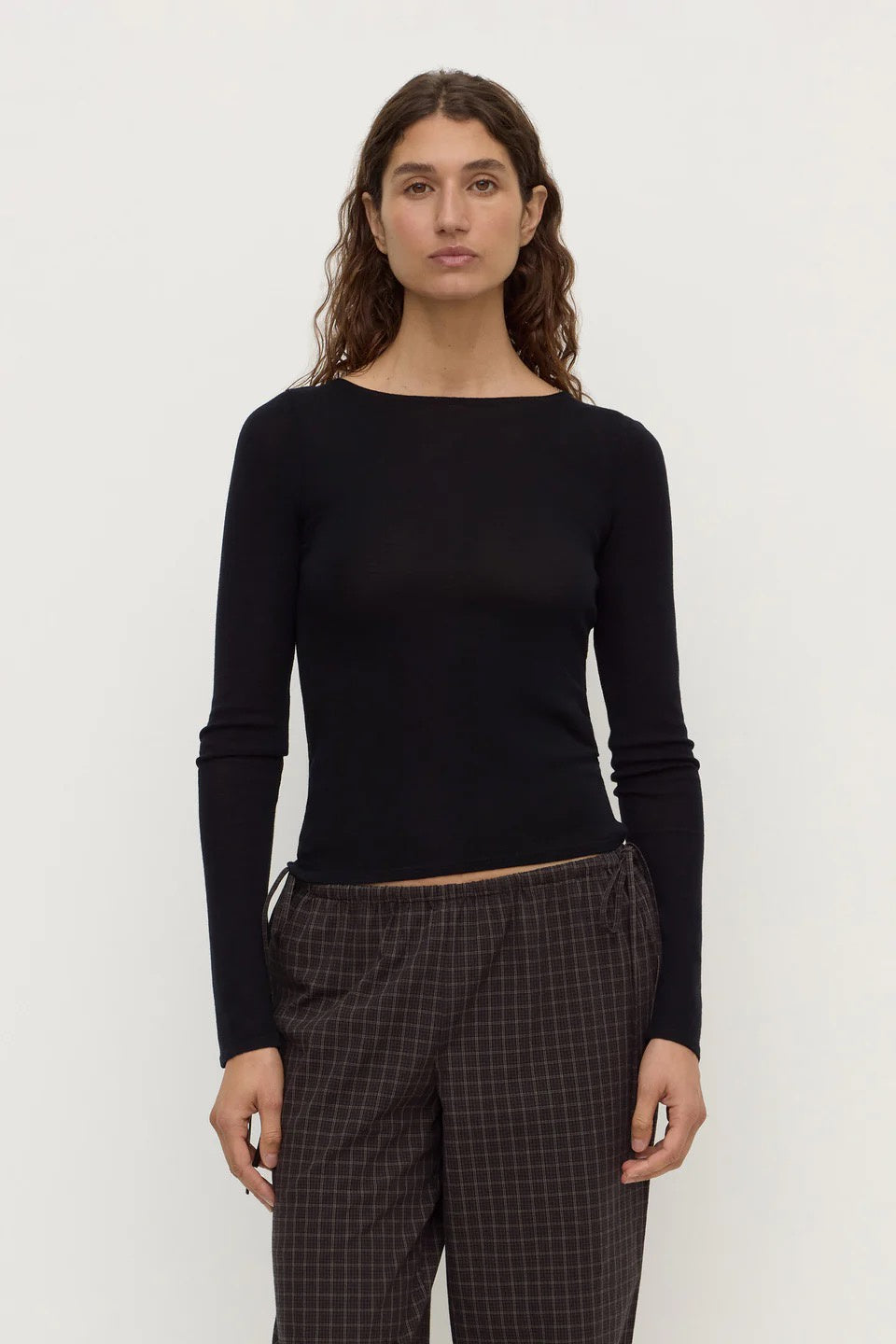 Assembly Tatiana Wool Long Sleeve Top Black