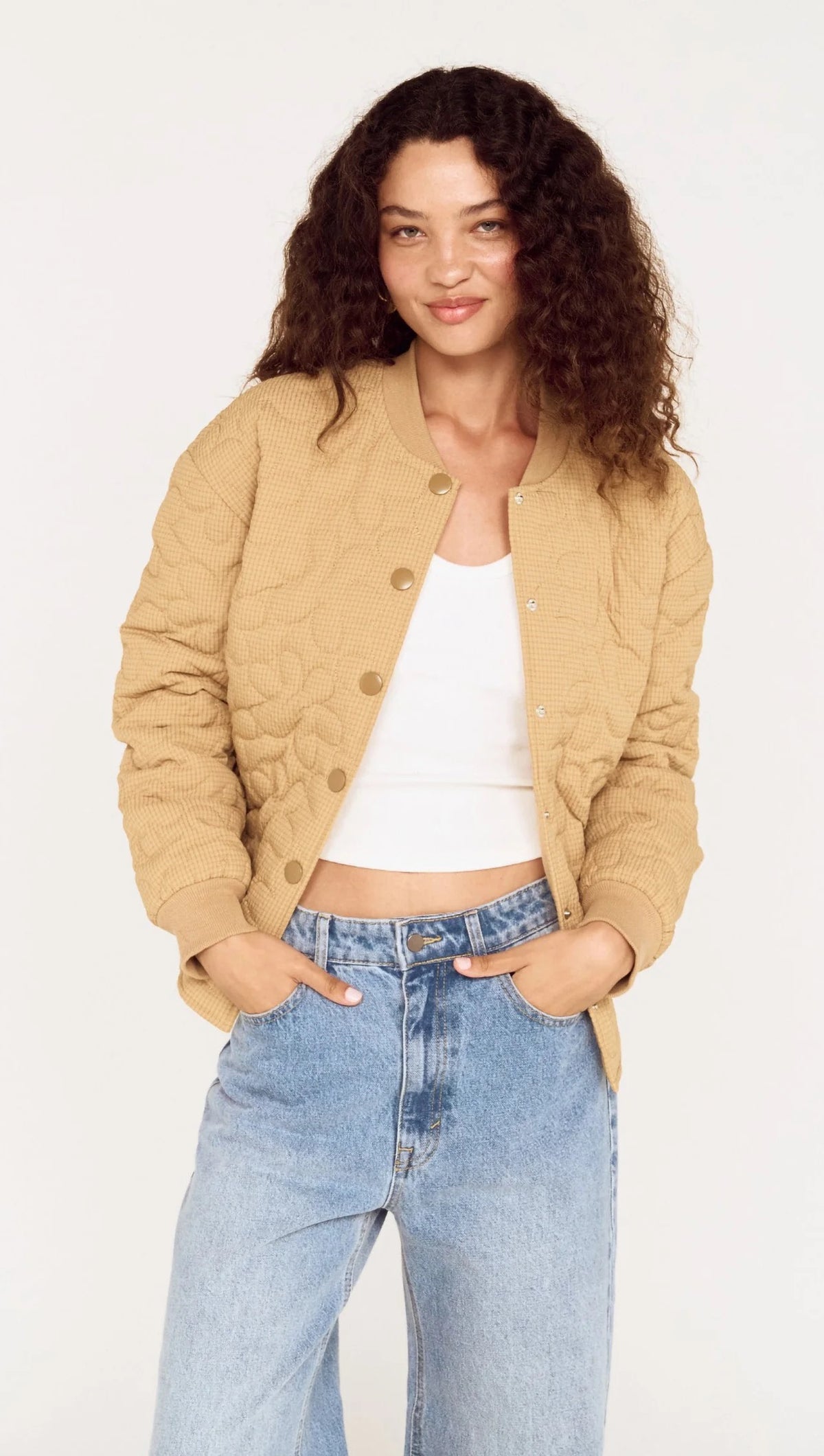 Mink Pink Sanna Puffer Jacket Stone