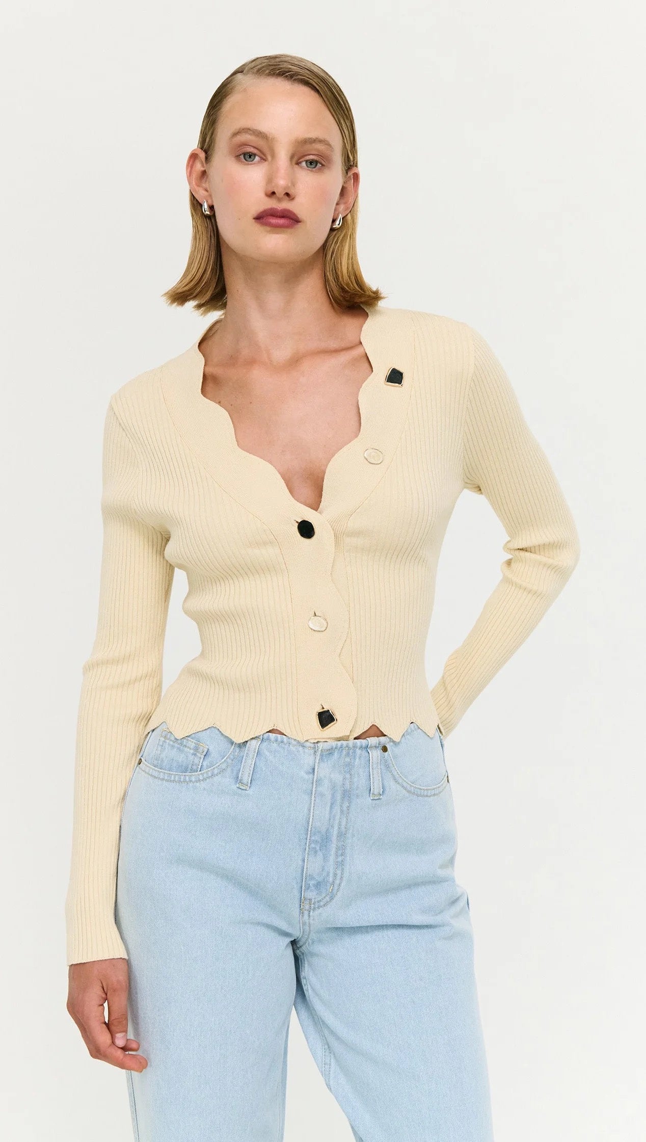 Staple The Label Gia Crop Knit Sand