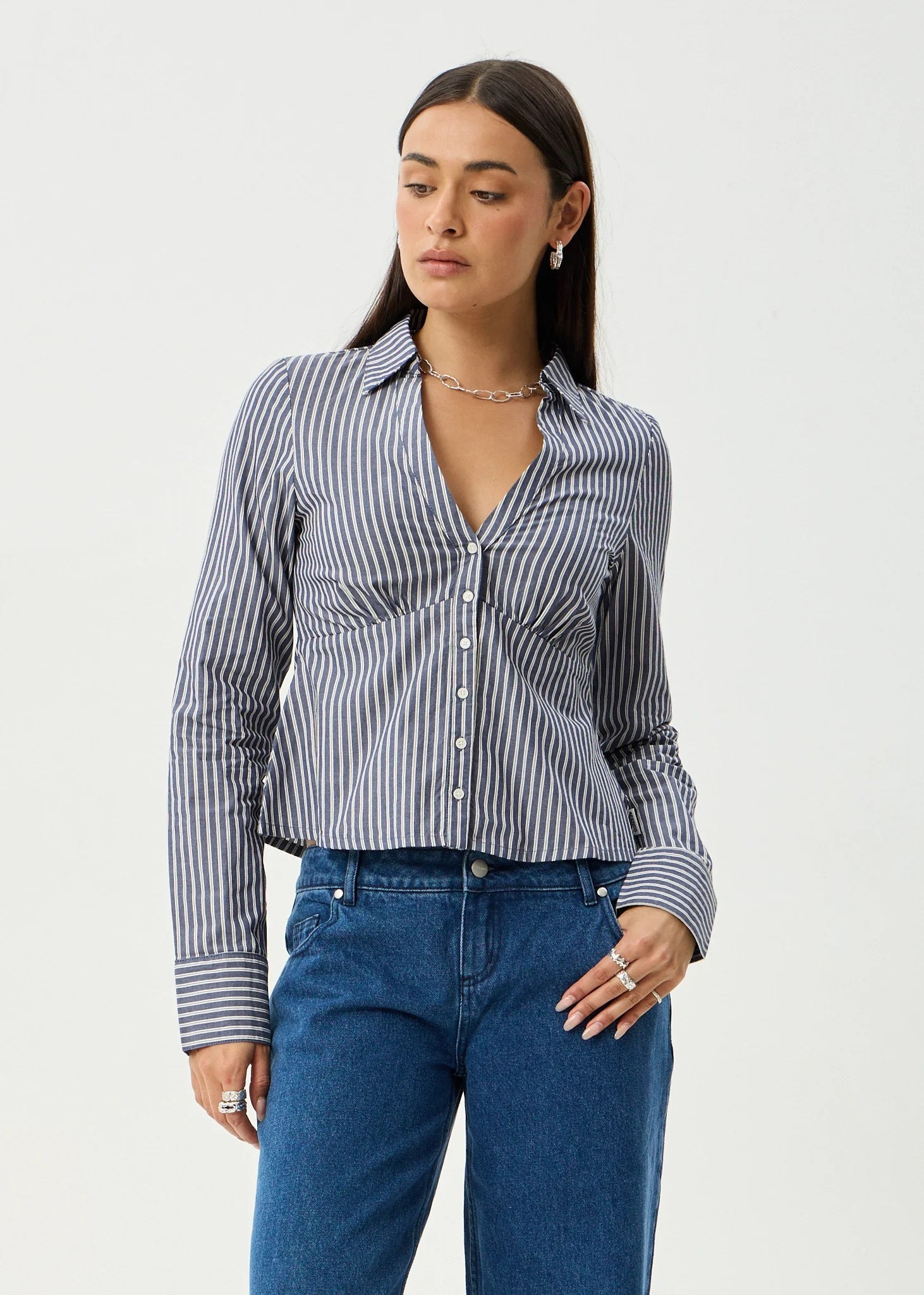 Afends Archive - Shirt - Navy Stripe