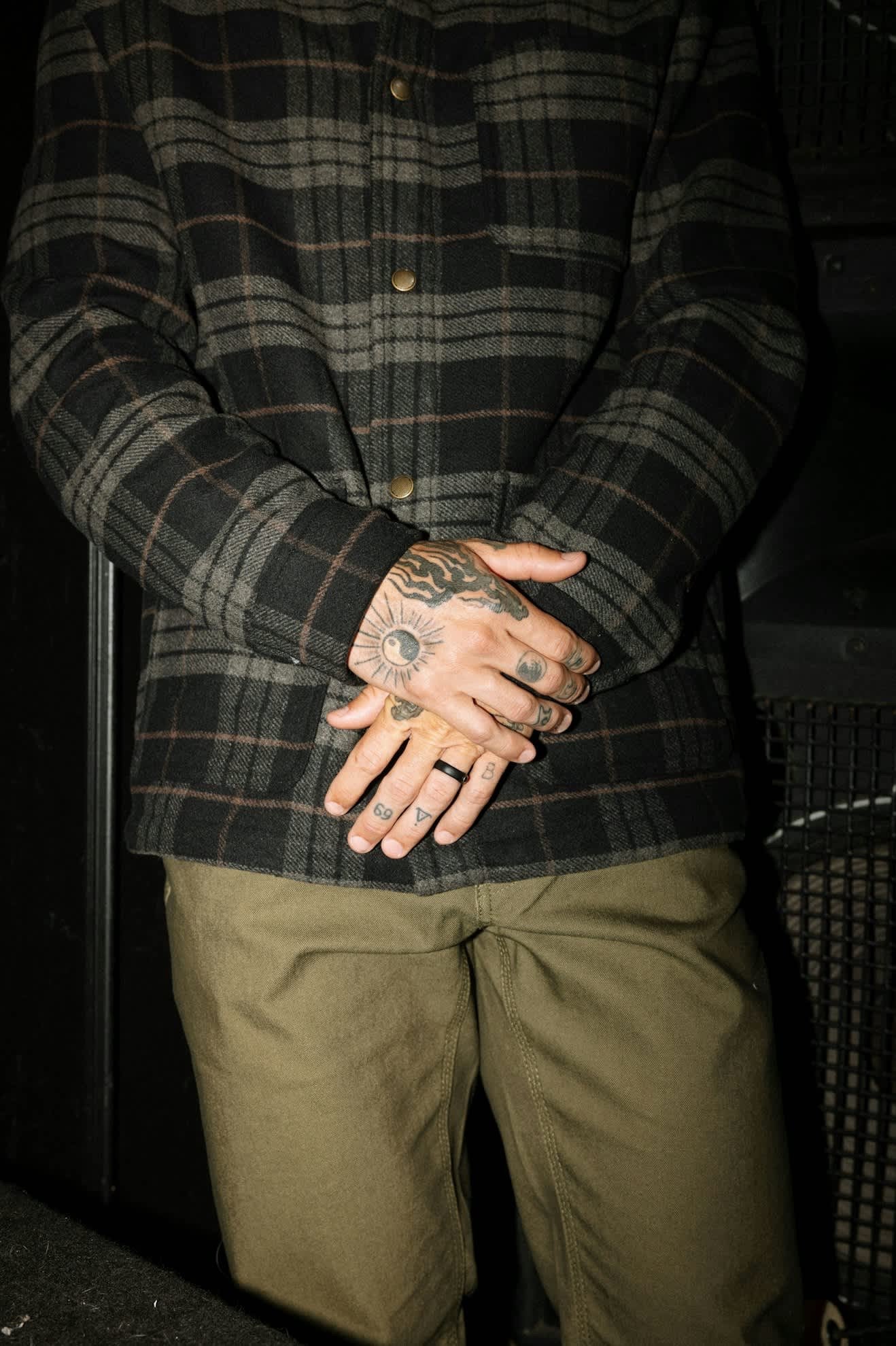 Brixton Bowery Flannel Black/Charcoal