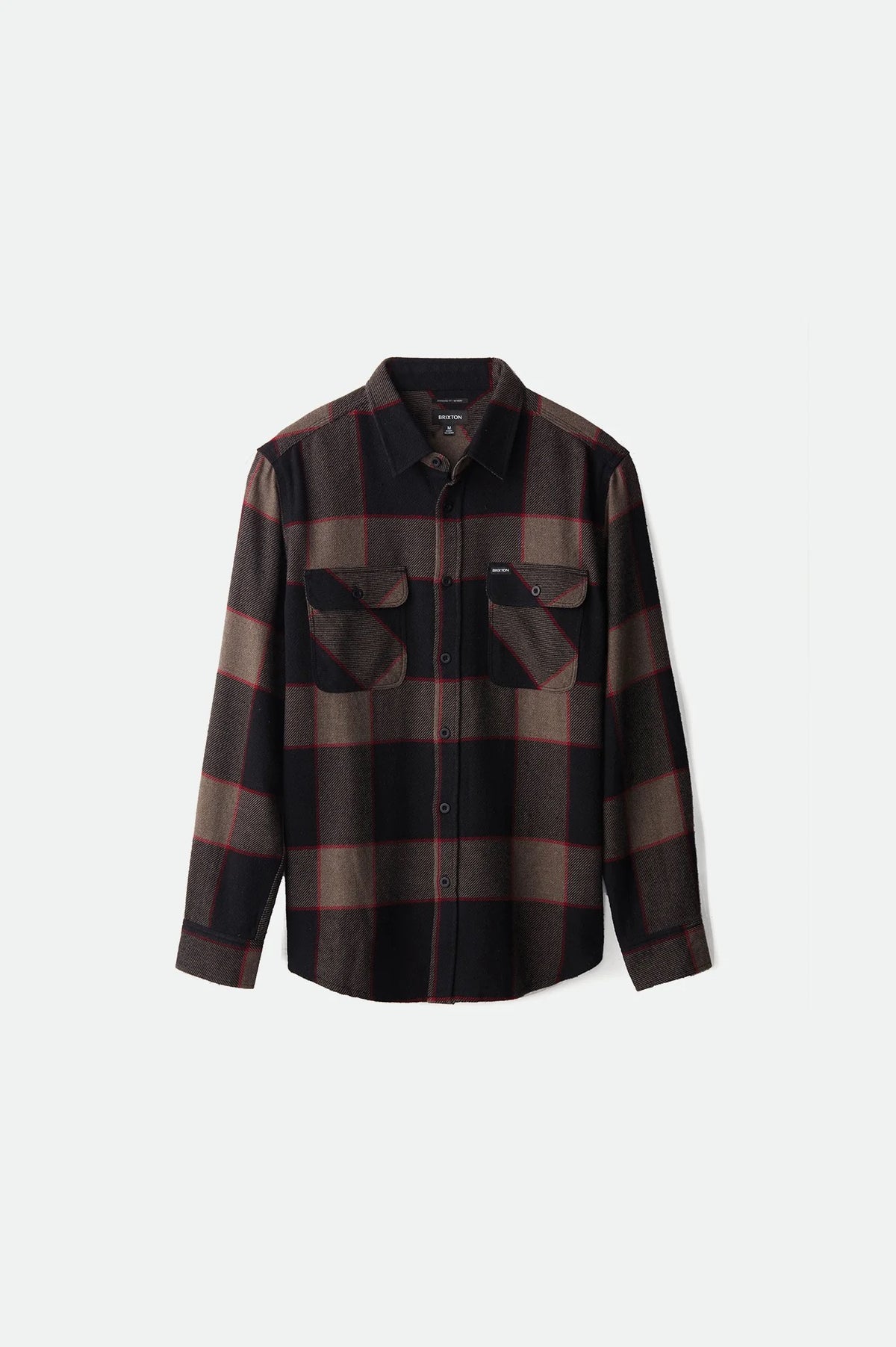 Brixton Bowery Flannel Heather Grey/Charcoal
