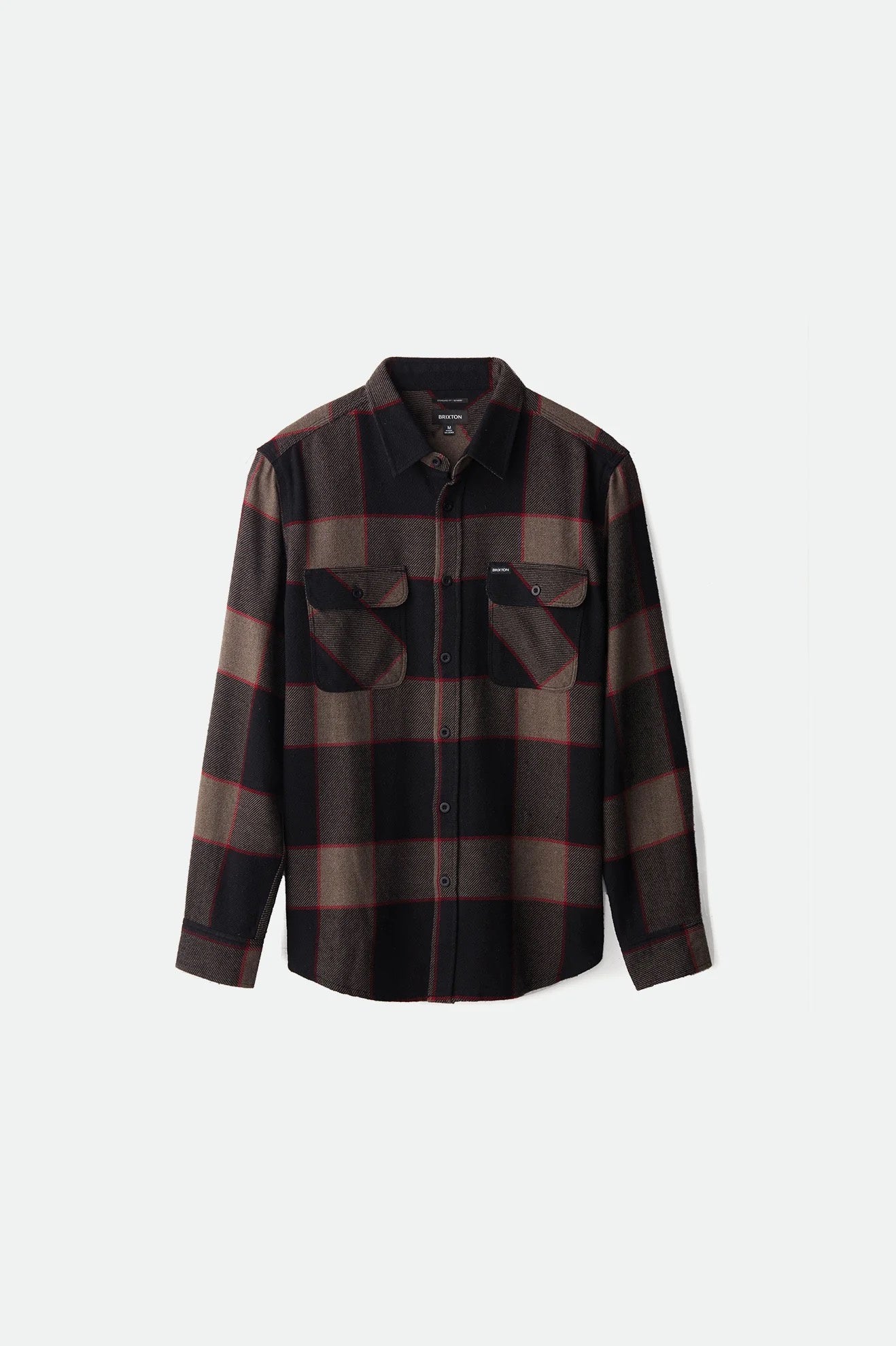 Brixton Bowery Flannel Heather Grey/Charcoal