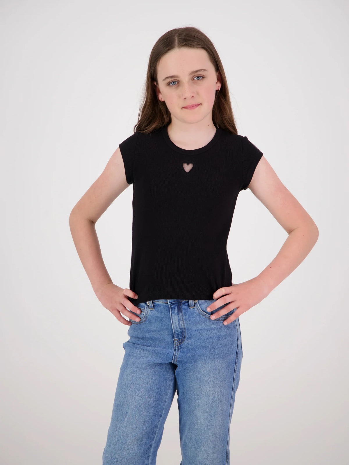 &amp;Wild Luna Heart Cap Tee Black