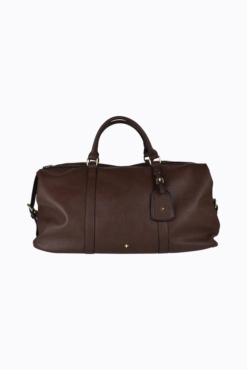 Peta + Jain Reagan Weekender Bag - Chocolate/Gold
