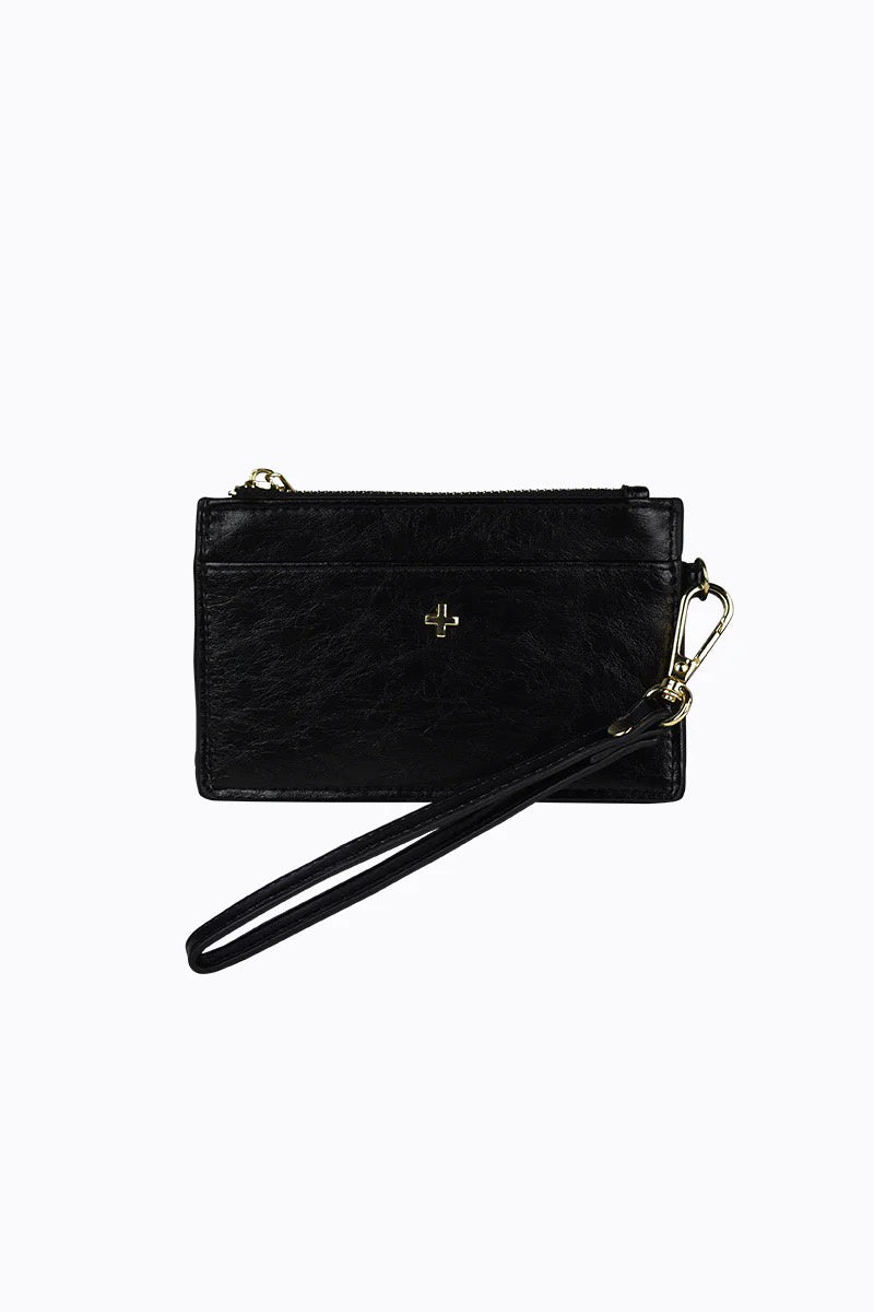 Peta + Jain Keira Zip Card Wallet - Black Crinkle