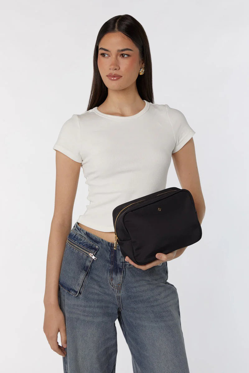 Peta + Jain Tammi Cosmetic Bag - Black Nylon