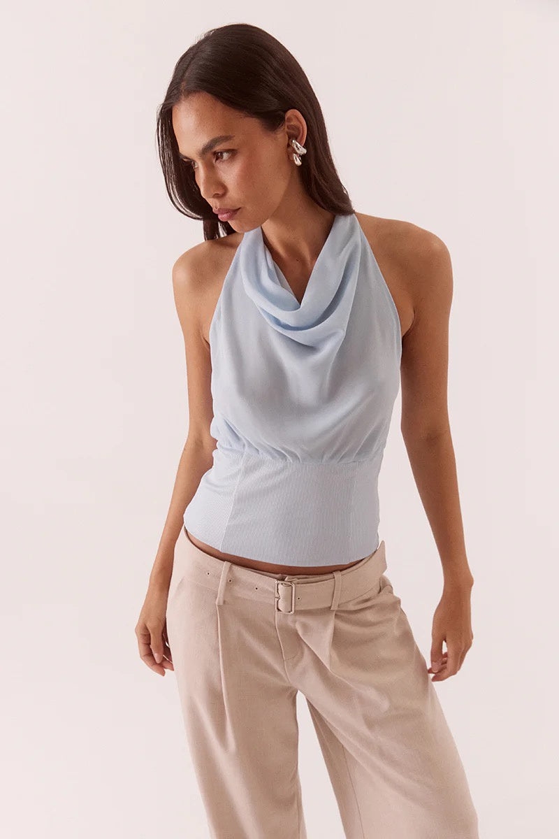 Sovere Ada Halter Top Whisper Blue