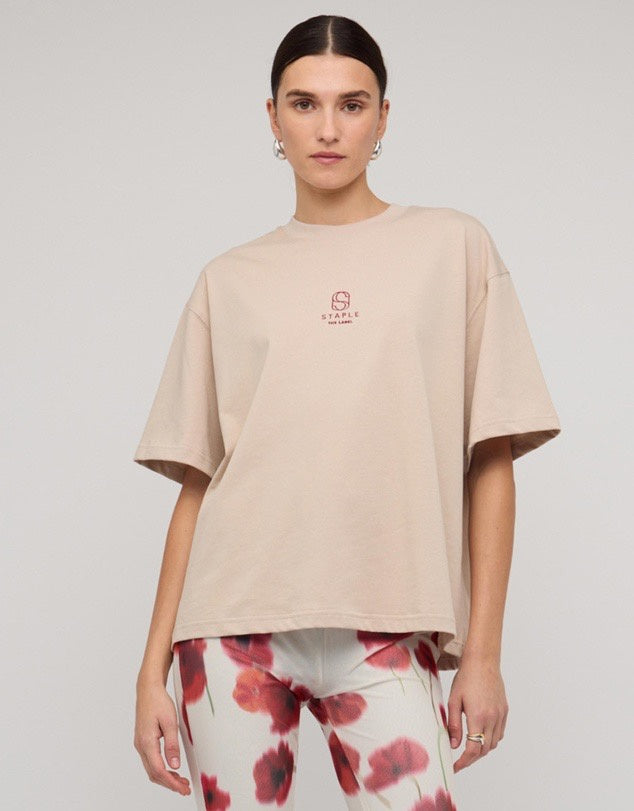 Staple the Label Oversized Tee Sand