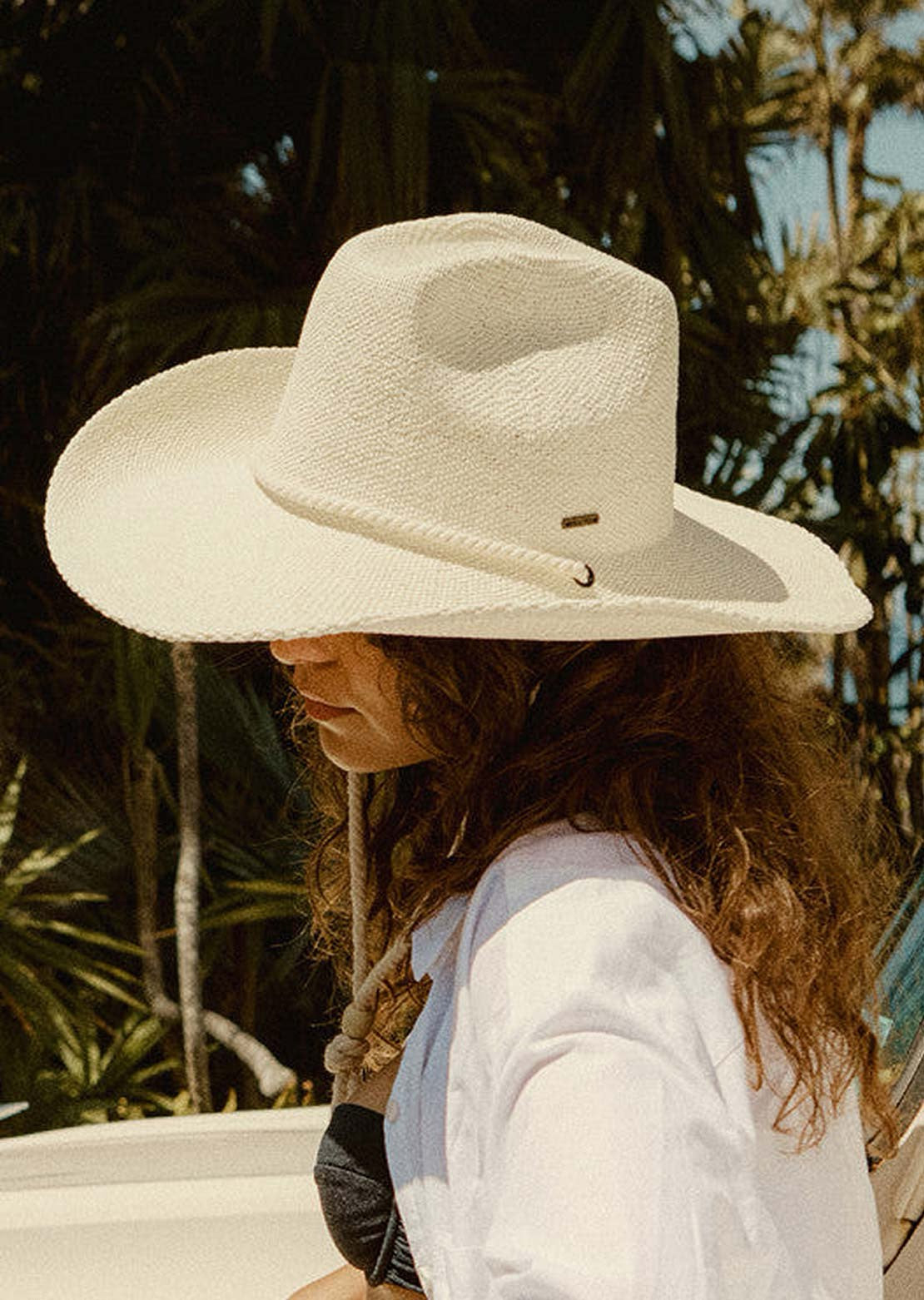 Brixton Austin Straw Cowboy Bone