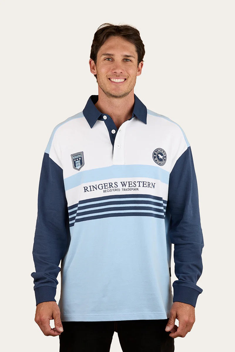 Ringers Western Stadium Unisex Oversized Rugby Jersey - Blue