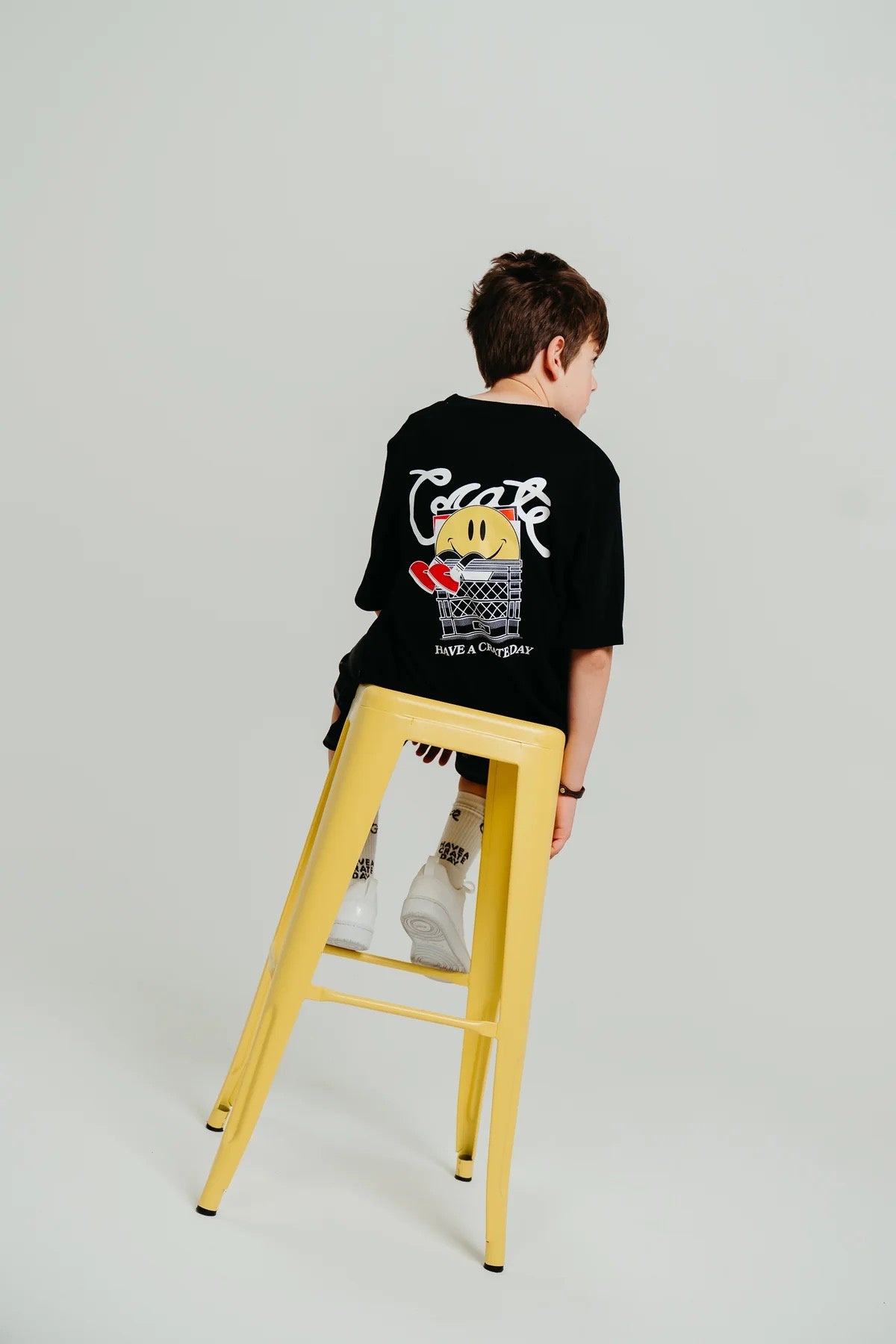Crate Kids Vinyl Have A Crate Day Box Fit T-Shirt Black