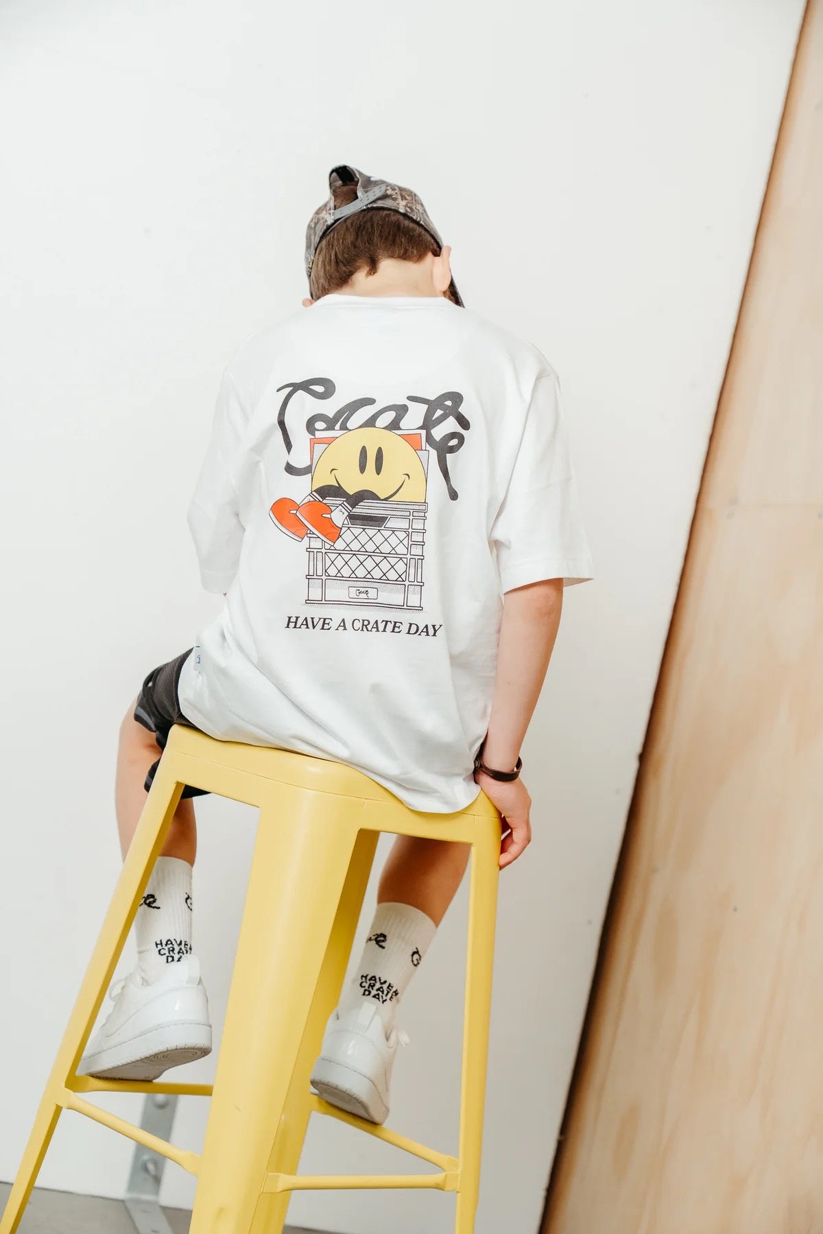 Crate Kids Vinyl Have A Crate Day Box Fit T-Shirt White