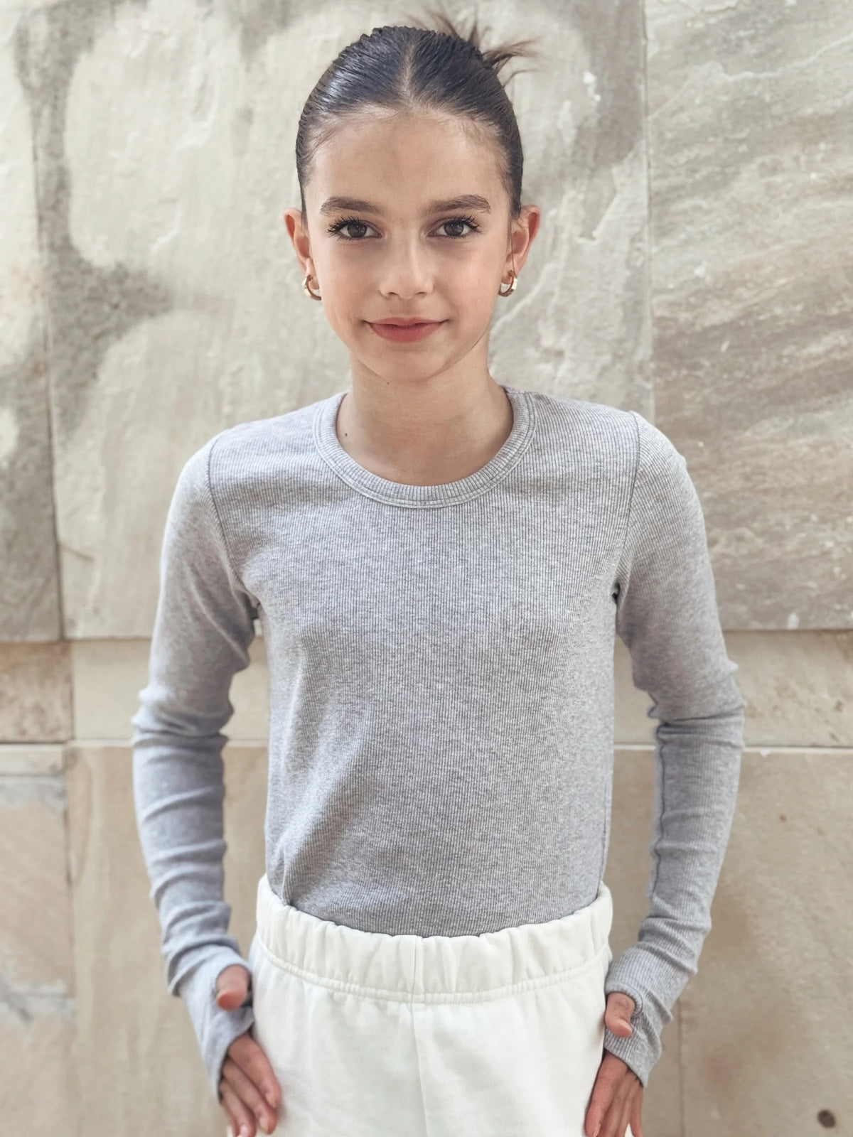 &amp;Wild Coco Long Sleeve Tee Grey