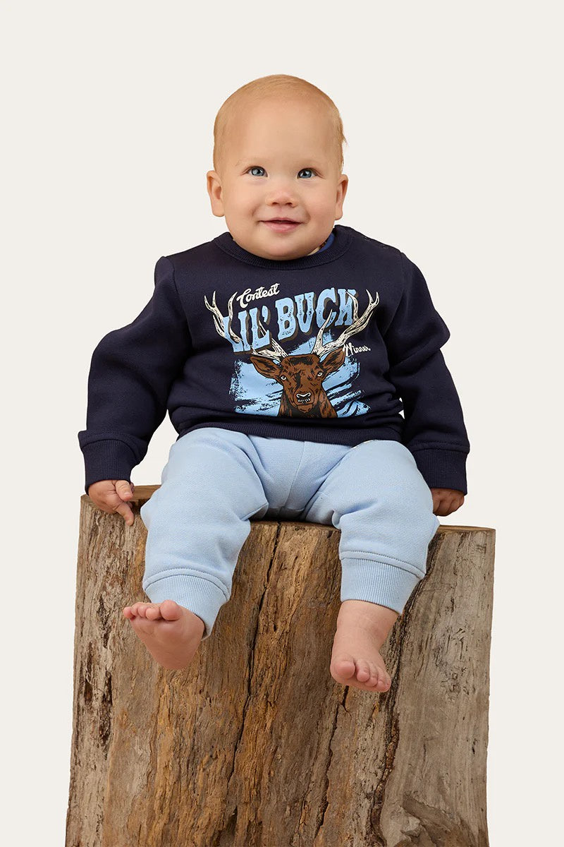 Ringers Western Buckie Babes Babies Fleece Pullover - Navy -