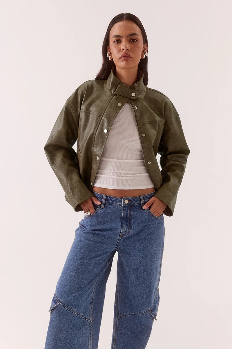 Sovere Verin PU Jacket Khaki