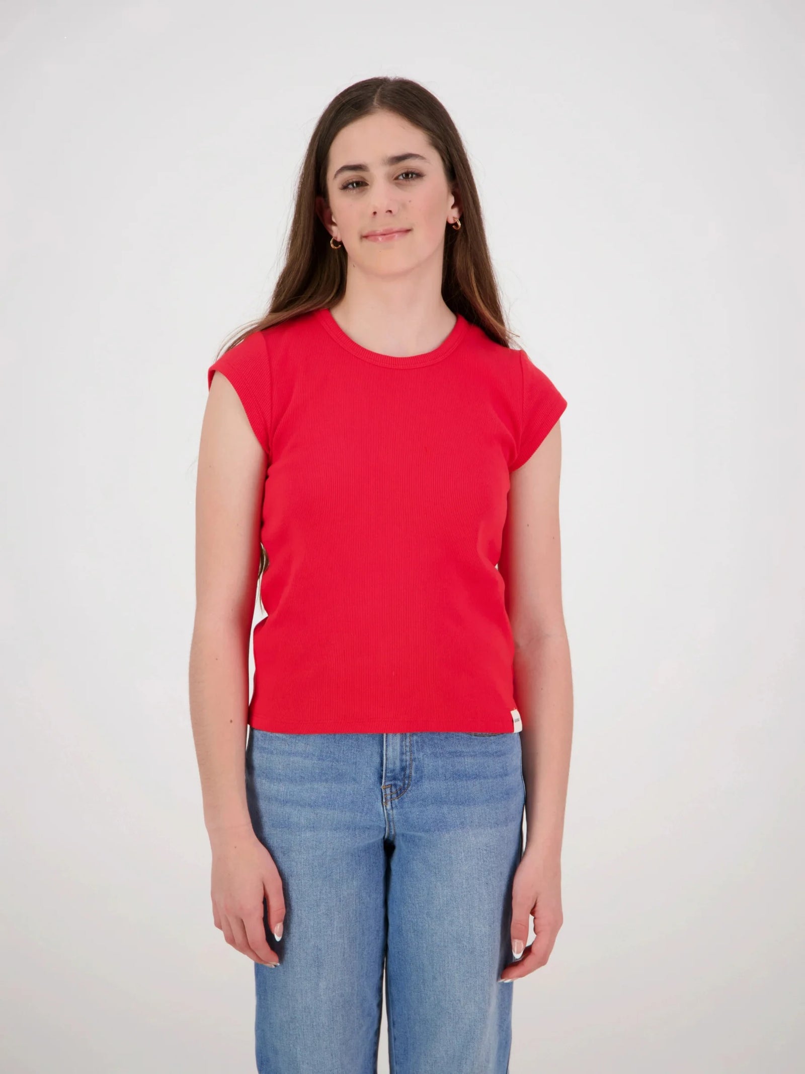 &Wild Coco Cap Sleeve Tee Red