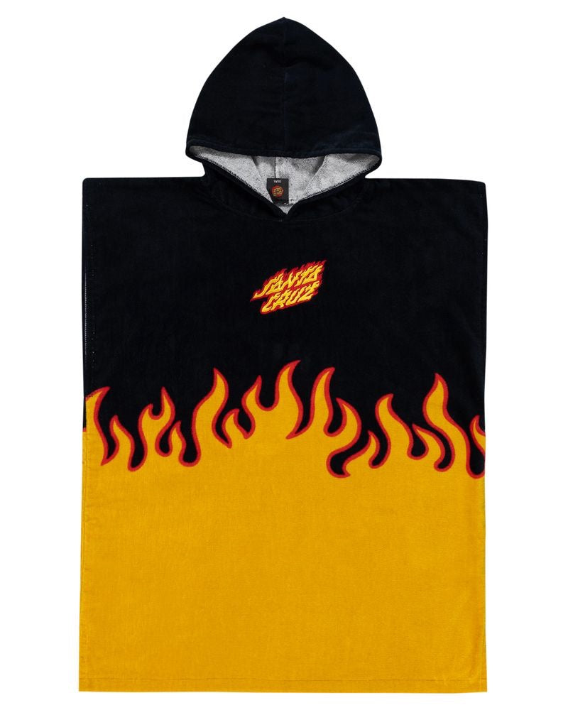 Santa Cruz Youth Flaming Stack Hooded Towel