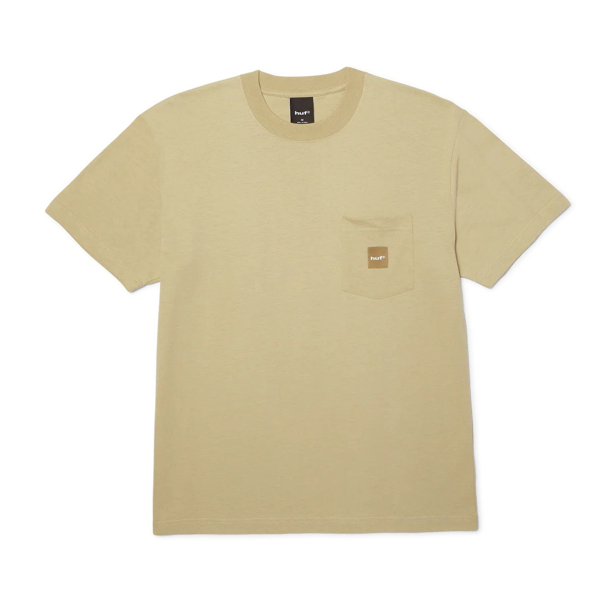 HUF Box Logo S/S Pocket Tee Tan