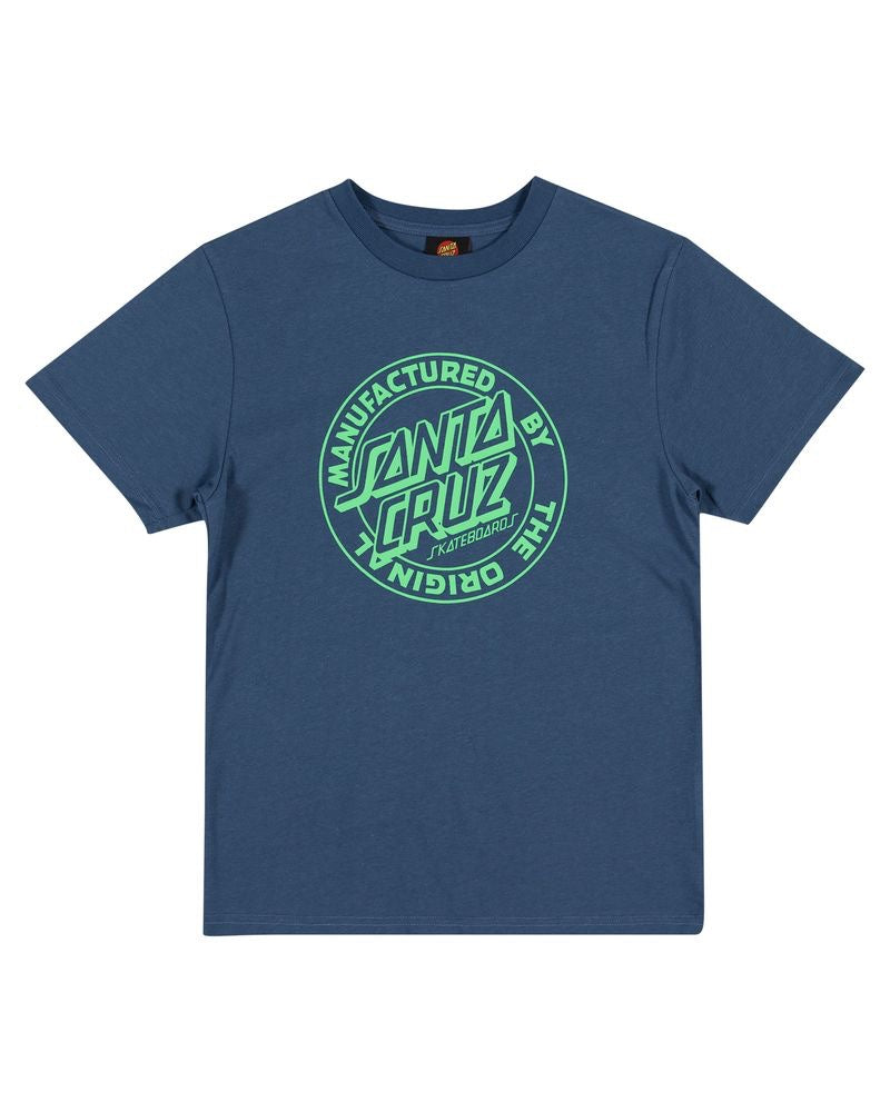 Santa Cruz Youth MFG Dot Front Tee Dark Blue