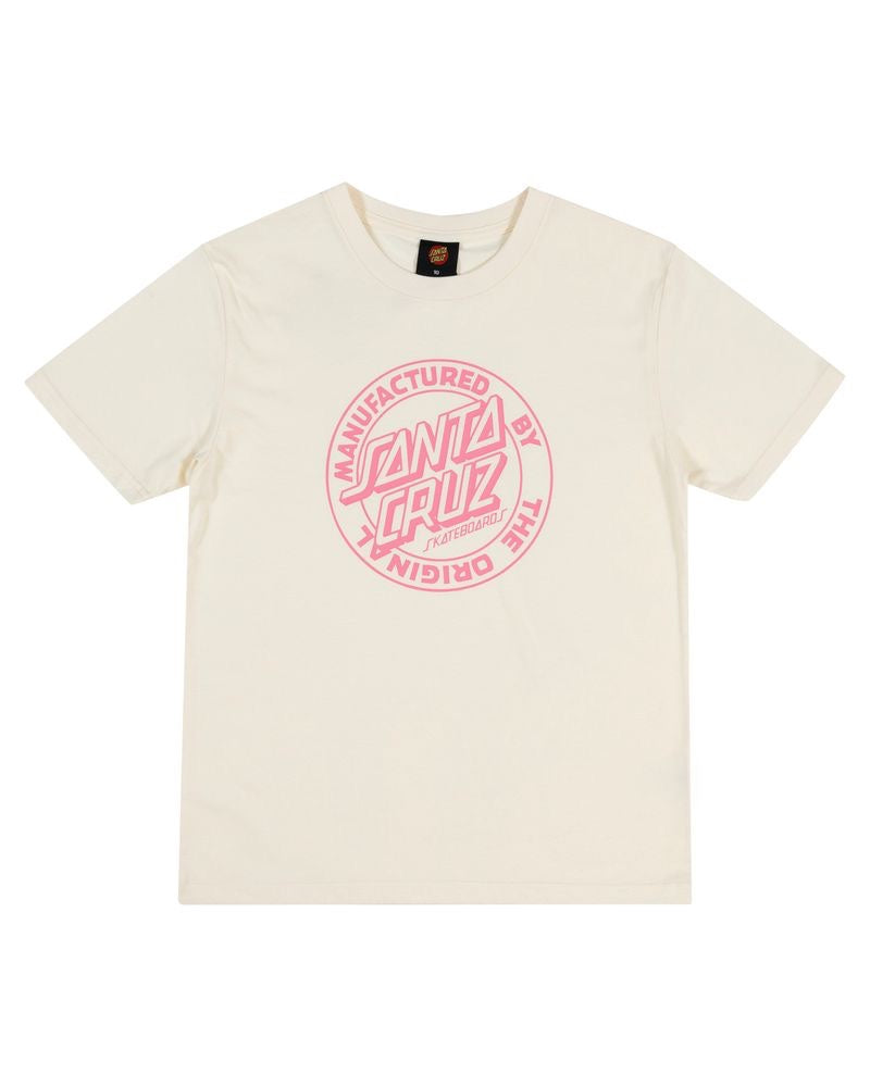 Santa Cruz Youth Girls MFG Dot Front Tee Cream