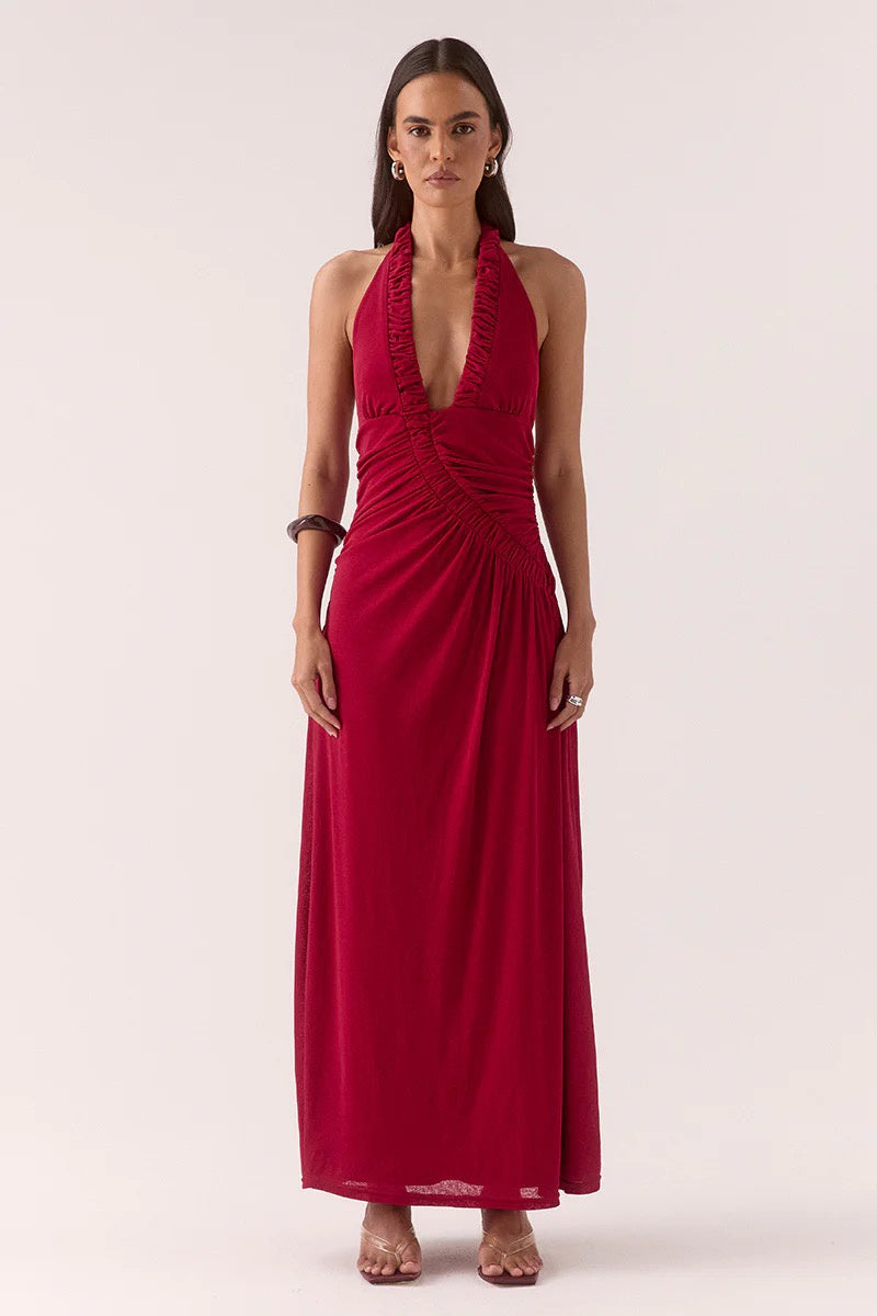 Sovere Alora Maxi Dress Raspberry