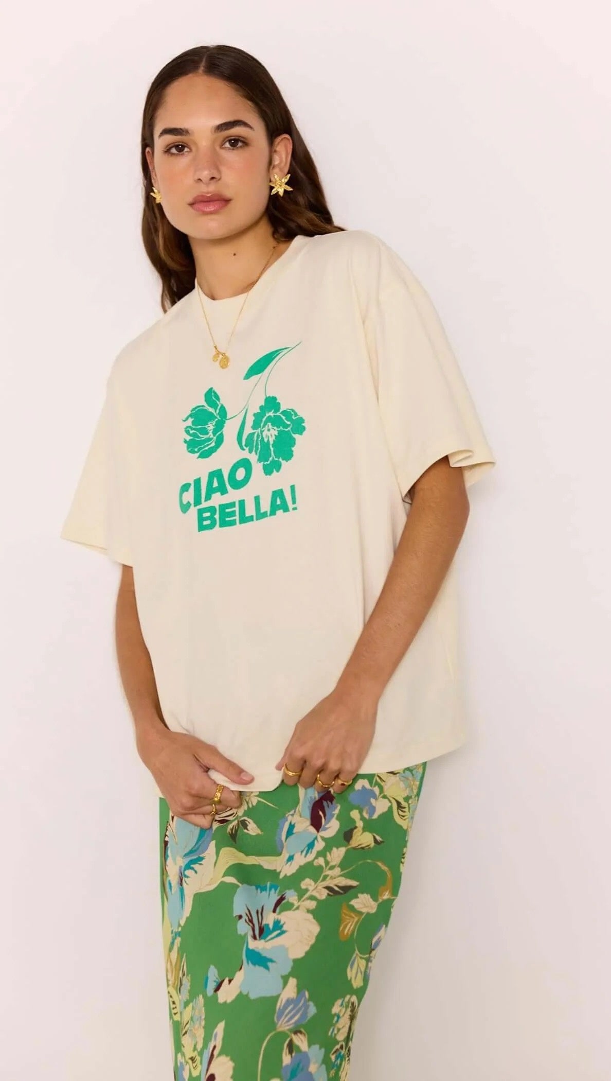 Mink Pink Ciao Bella Relaxed Oversized Tee