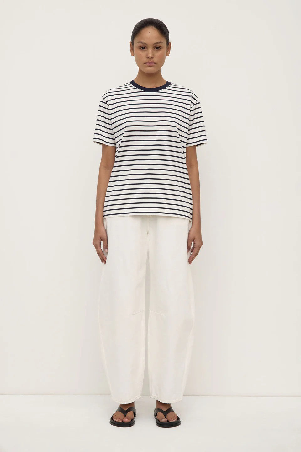 Assembly Leony Stripe Tee True Navy/Antique White