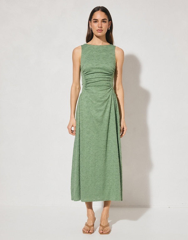 mon renn green dress Mon Renn Waves Mini Dress in Green – Coco & Lola main image 0