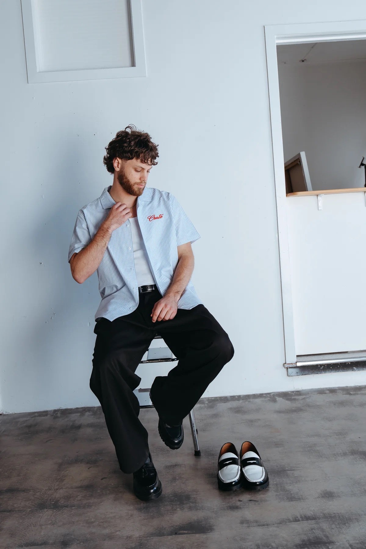 Crate Stripe SS Shirt Light Blue/White