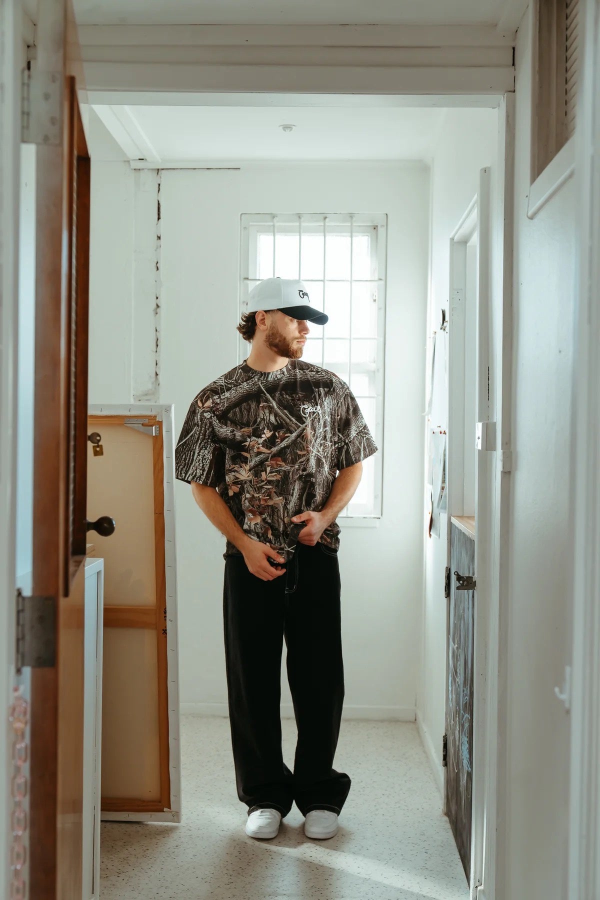 Crate Tree Camo Scripted Box Fit Tee